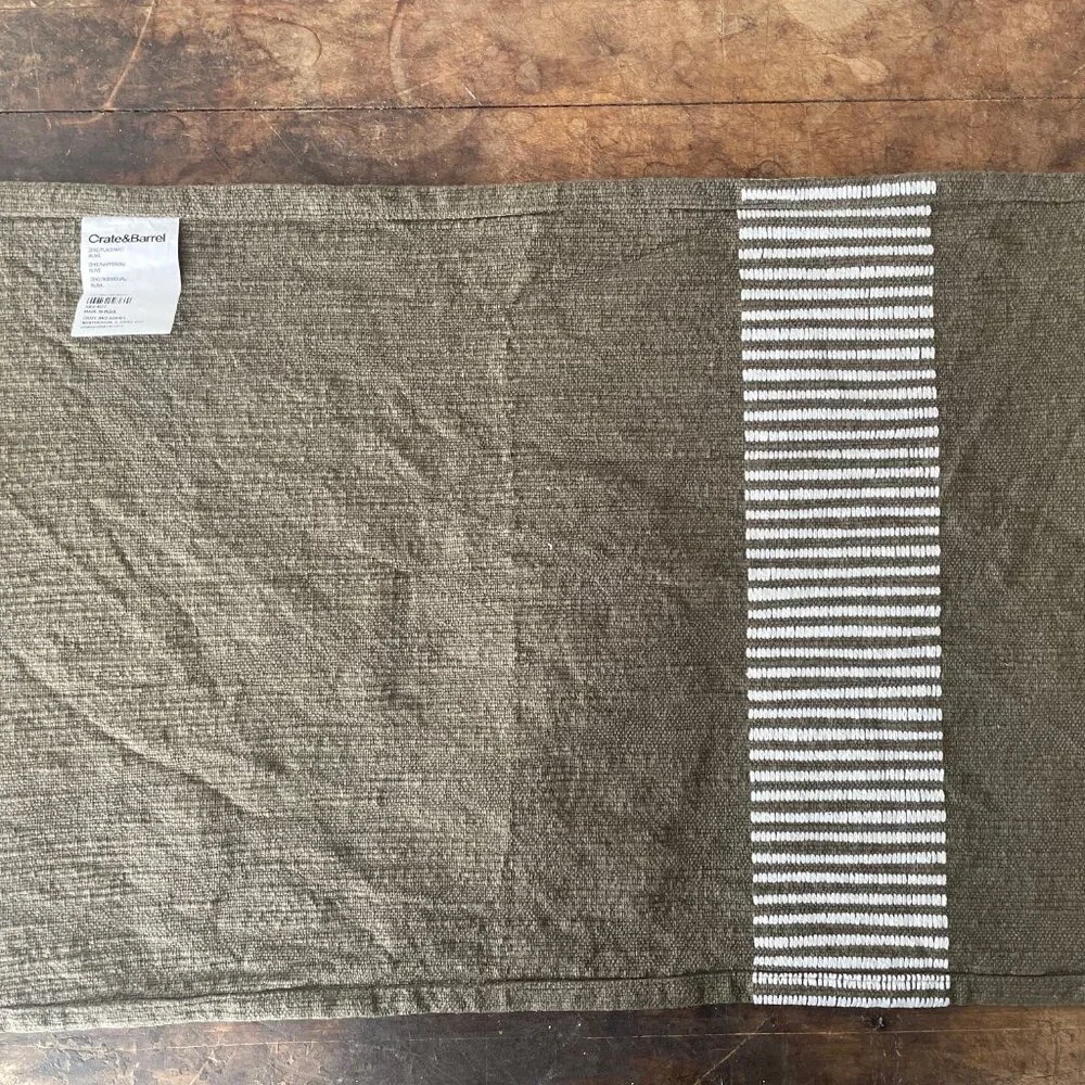 Crate & Barrel-Placemats-Olive-6 available